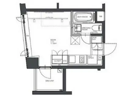 BPRレジデンス人形町(ワンルーム/5階)の間取り写真