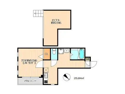 レガリータ天神III(1K/3階)の間取り写真