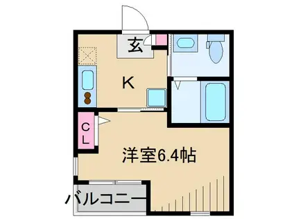 ハーミットクラブハウスモン シュ シュ(1K/3階)の間取り写真