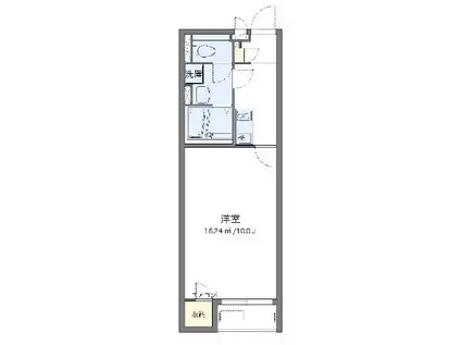 クレイノ海幸III(1K/1階)の間取り写真