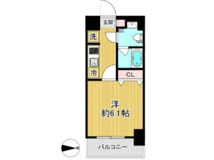 ショウケンレジデンス横浜桜木町(1K/11階)の間取り写真