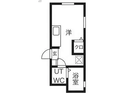LEGIOIE本陣駅 き(ワンルーム/1階)の間取り写真