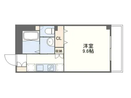 SUNパール駅前(1K/4階)の間取り写真