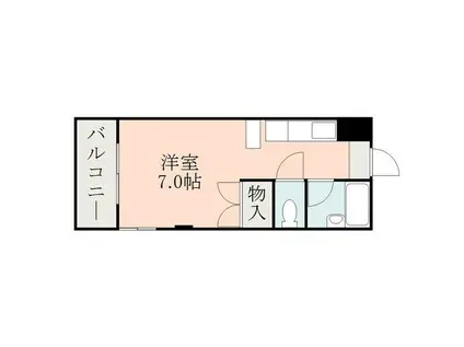 メモリアルハイツ(ワンルーム/1階)の間取り写真