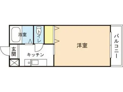 サンハイツ学南III(1K/3階)の間取り写真