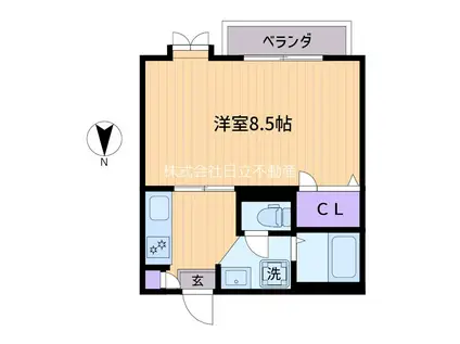 サニーハイツ(1K/1階)の間取り写真