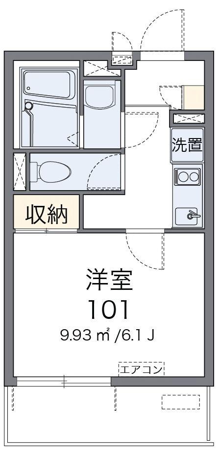 クレイノネッサンス(1K/1階)の間取り写真