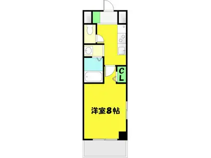 シャトー桜川(1K/5階)の間取り写真