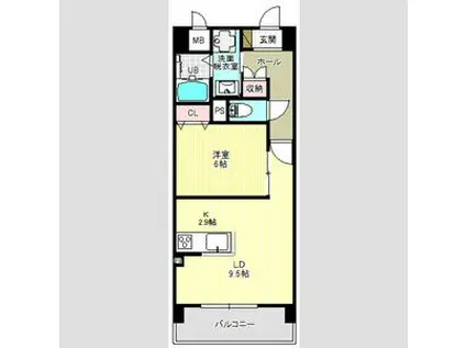 クレリア南一番(1LDK/2階)の間取り写真