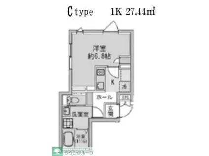 FABRIC蒲田ウエスト RESIDENCE(1K/5階)の間取り写真