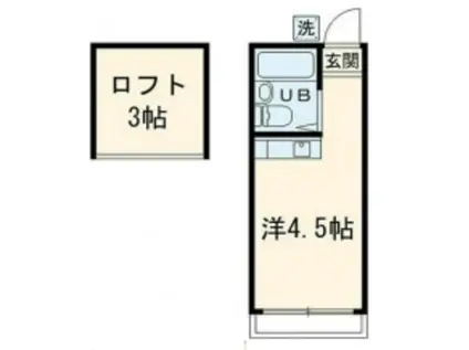 ヴィラ阿佐ヶ谷(ワンルーム/1階)の間取り写真