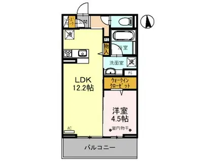 D-ROOM コンフォートヒル(1LDK/3階)の間取り写真