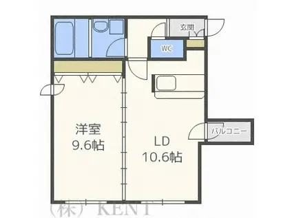 ピュアステージ円山PURE STAGE MARUYAMA(1LDK/2階)の間取り写真