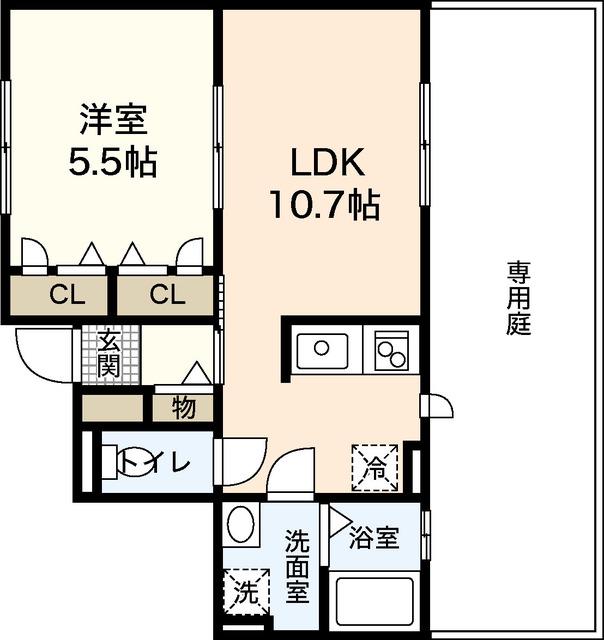 YOU I MAISON(1LDK/1階)の間取り写真
