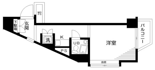 日神パレステージ市川(ワンルーム/6階)の間取り写真