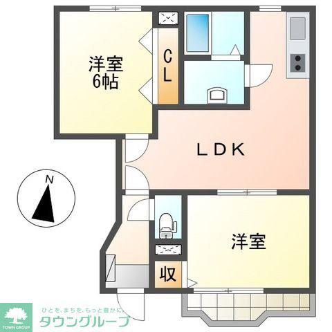 メゾン・ソレイユ(2LDK/1階)の間取り写真