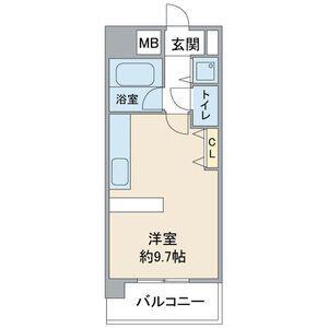 パルテンツァ(ワンルーム/7階)の間取り写真