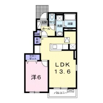 ノースヴィレッジIVA・B・C(1LDK/1階)の間取り写真