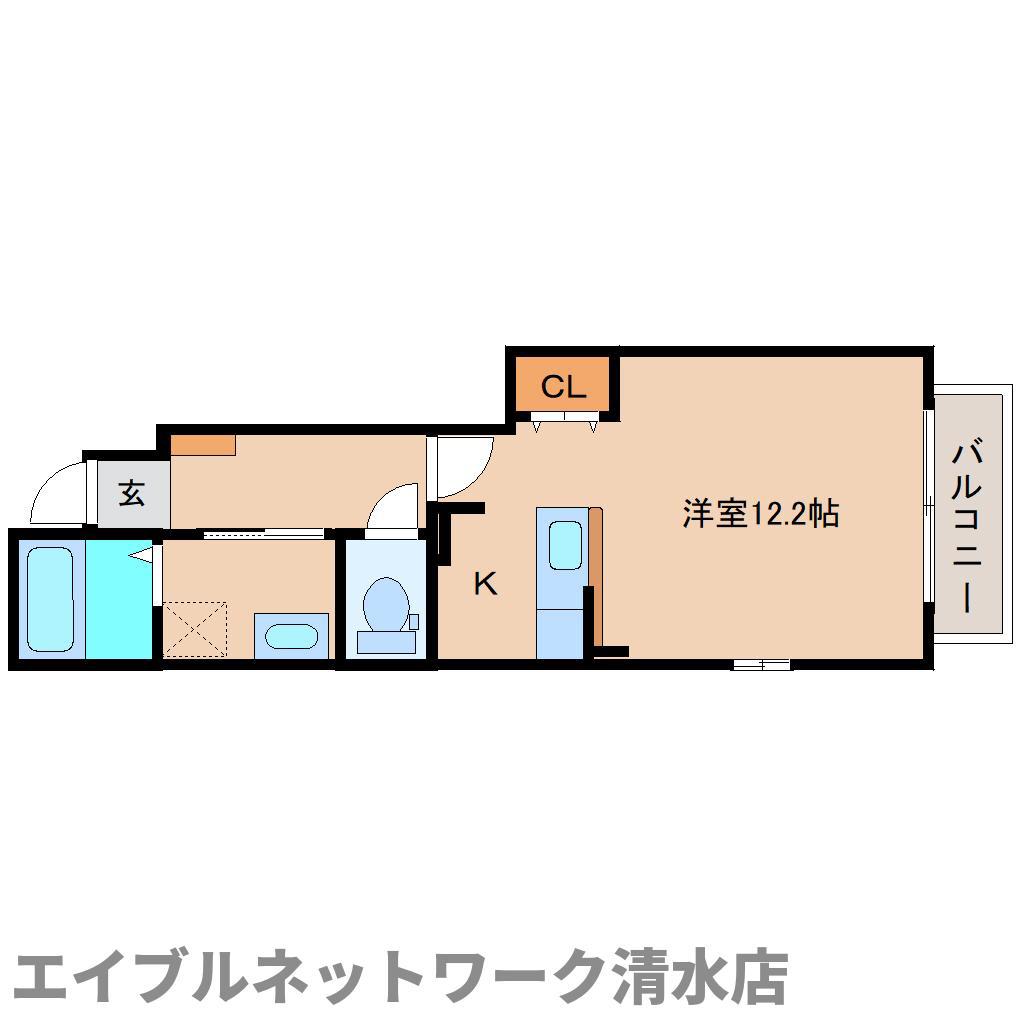 ベルグランデ(ワンルーム/1階)の間取り写真