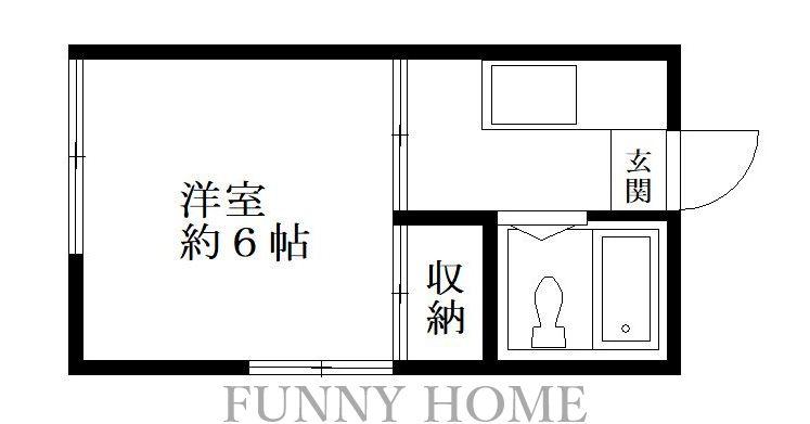 吉村アパート 1階(1K/1階)の間取り写真