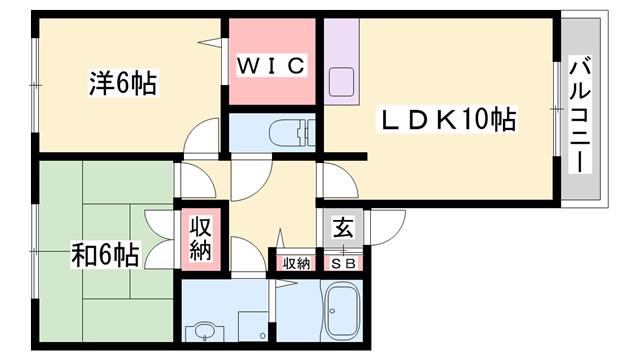 ブリーゼ(2LDK/1階)の間取り写真