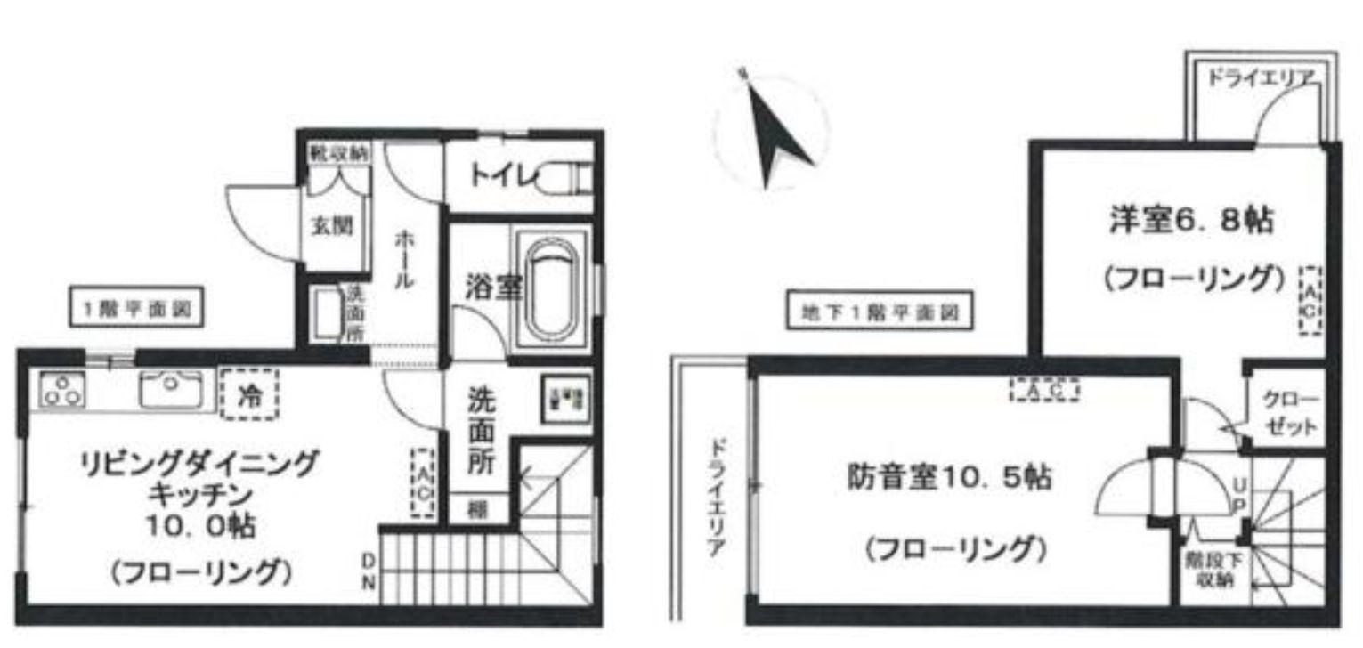 N SQUARE(2LDK/B1階)の間取り写真