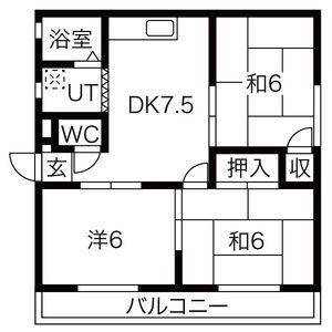 坂井マンション(3DK/3階)の間取り写真