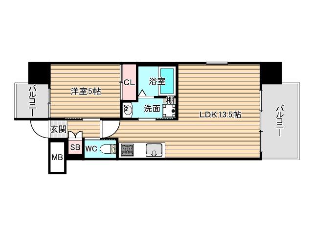 プレジオ御幣島ASIAN(1LDK/10階)の間取り写真