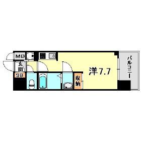 アスヴェル兵庫駅前(ワンルーム/4階)の間取り写真