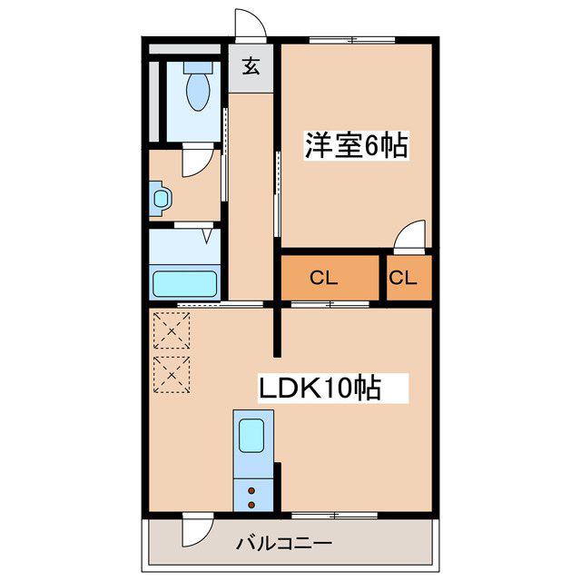 シバタマンション(2DK/2階)の間取り写真