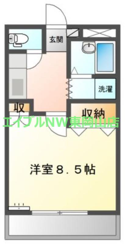 マンションアーク弐番館(1K/2階)の間取り写真