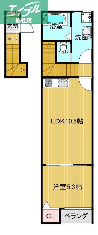 NATURAL PLAN(1LDK/2階)の間取り写真