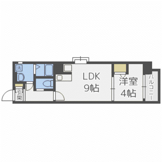 ADONIS COURT(1LDK/4階)の間取り写真