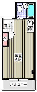 TSタウンビル(ワンルーム/2階)の間取り写真