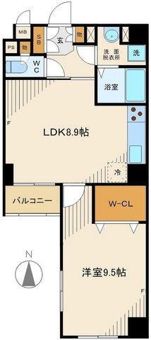 グローセインゼル湯島(1LDK/3階)の間取り写真