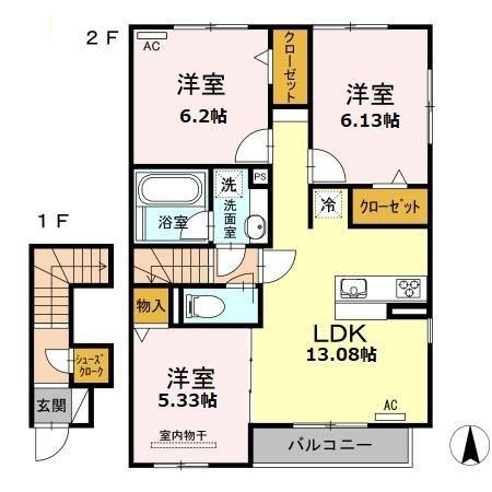 アレイズ(3LDK/2階)の間取り写真