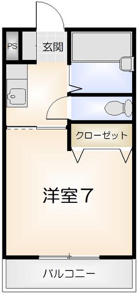 プレシオン南昭和(1K/4階)の間取り写真