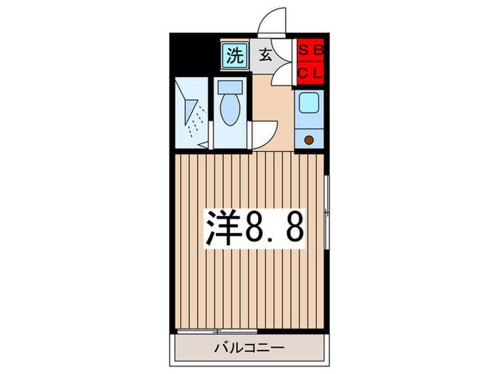 HOROKUDO(ワンルーム/2階)の間取り写真