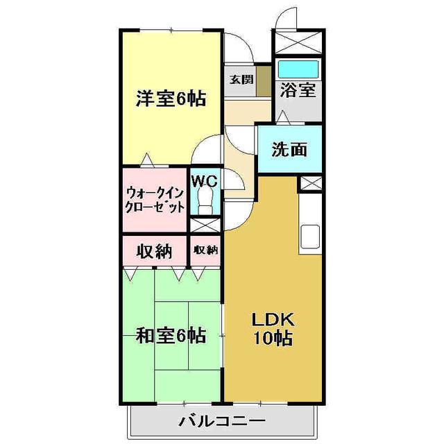 ENEARL・KUMAZAWA(2LDK/3階)の間取り写真