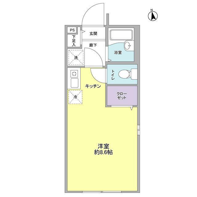 メゾンプルミエ136(ワンルーム/2階)の間取り写真