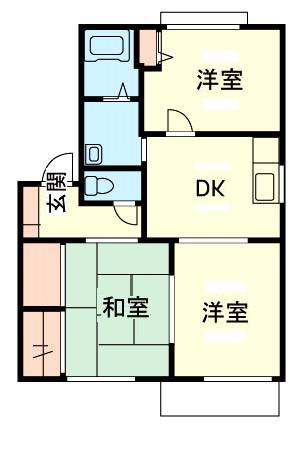 サニーエイト B(3DK/2階)の間取り写真