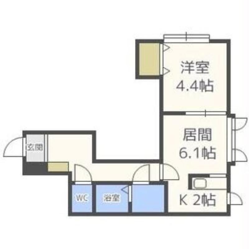 MAHALO OHASHI GAKUENMAE(1LDK/2階)の間取り写真