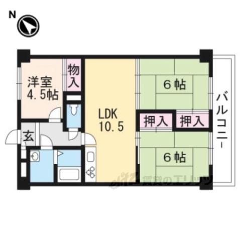 ヴィラセンチュリー21(3LDK/4階)の間取り写真