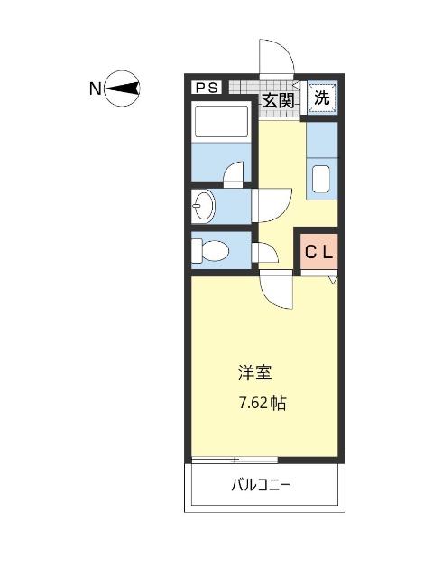 フジパレス秋月33(1K/1階)の間取り写真