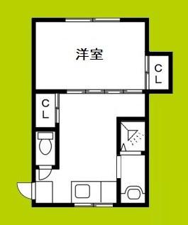 マミーハイツ(1LDK/3階)の間取り写真