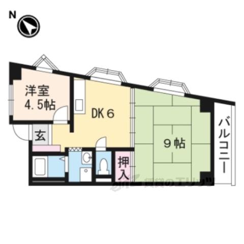 石山古都ハウス(2DK/2階)の間取り写真