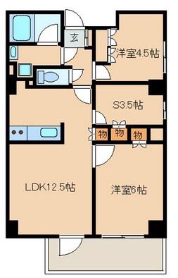 レジディア文京音羽(2SLDK/3階)の間取り写真
