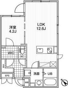 MDM駒沢大学(1LDK/1階)の間取り写真