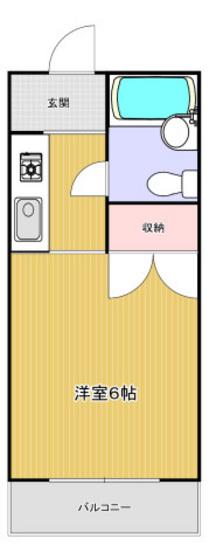 ST学南(1K/2階)の間取り写真
