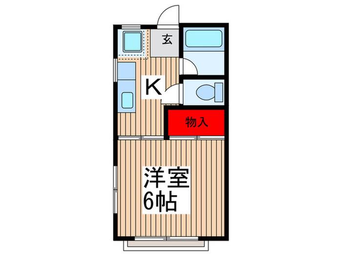 西川口ユニバーサルハイム(1K/3階)の間取り写真